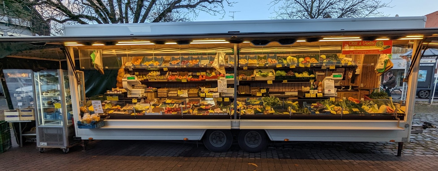 Stand von der Front Obst & Gemüse Geis